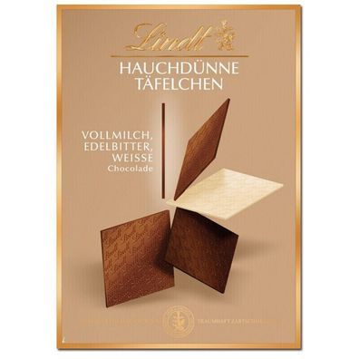 Lindt Hauchdünne Täfelchen Auslese 125g Packung