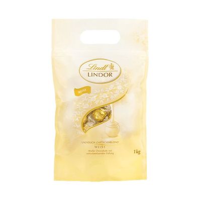 Lindt Lindor Kugeln Weiß, 1000g Beutel, 1er Pack