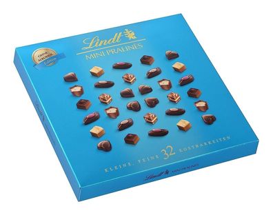 Lindt Mini Pralines ohne Alkohol | 155g Schachtel | 32 Kostbarkeiten