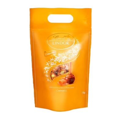 Lindt Lindor Kugeln Caramel, 1000g Beutel, 1er Pack