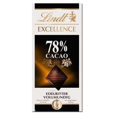 Lindt Excellence 78 % Edelbitter, 100g Tafel