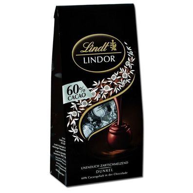 Lindt Lindor Kugeln extra Dunkel, Dark, 136g Beutel