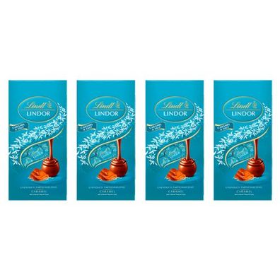 Lindt Lindor Kugeln Caramel & Salz, 137g Beutel, 4er Pack