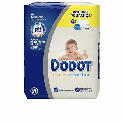 DODOT Sensitive PH natural toallitas húmedas 216 uds