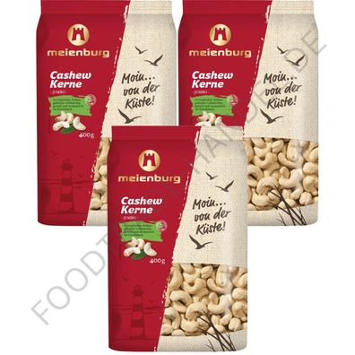 Cashewkerne Jumbo-Cashewkerne von Spitzenqualität 3x 400g