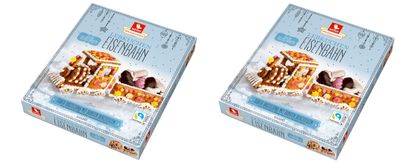 Weiss Lebkuchen Eisenbahn mit essbaren Dekorteilen 1,035 kg x 2