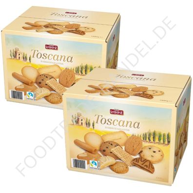 Lambertz Toscana 2 x 1,8kg ohne Schokolade 11 Gebäckvarianten Office Box 4x450g!