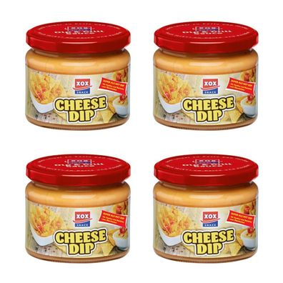 XOX Cheese Dip cremig würzige mit scharfen Jalapenos 290g 4er Pack