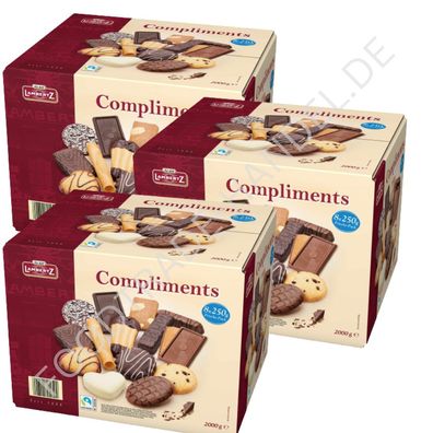 Lambertz Compliments Gebäckmischung 3x 2kg Office Box einzeln versiege