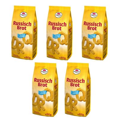 Dr Quendt Russisch Brot knusprige Buchstaben Plätzchen 100g 5er Pack