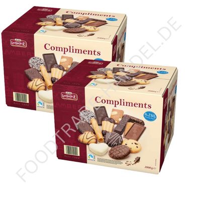 Lambertz Compliments Gebäckmischung 2x 2kg Office Box = 8x 500g einzeln versiege