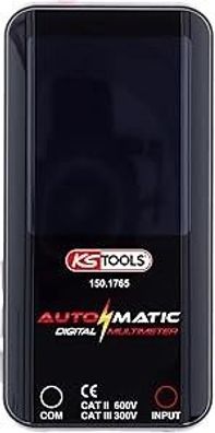 KS Tools 150.1765 Automatik Digital-Multimeter inkl. Prüfspitzen, Rot/Schwarz