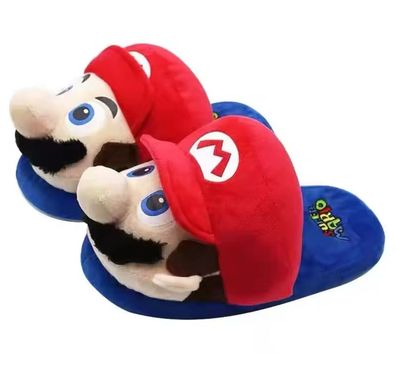 Super Mario Mario Slippers Schlappen Plüsch Figur Schuhe