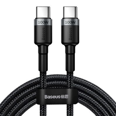 USB-C – USB-C Lade-/Datenkabel Baseus - 100 W 5 A 2 m Kabel mit Nylongeflecht