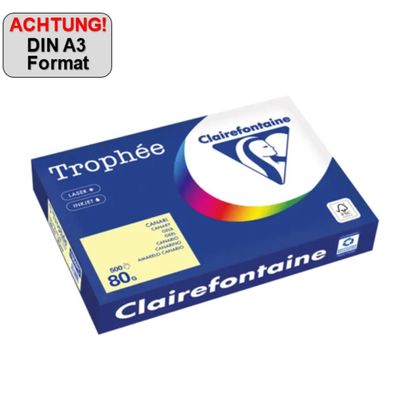 Clairefontaine Kopierpapier 1884PC A3 80g gelb 500Bl