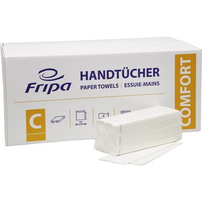 Fripa Handtuchpapier, 250 x 330 mm, C-Falz, hochweiá