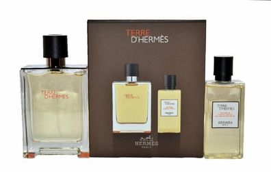 Hermes Terre d´Hermès Set 100ml Eau de Toilette + 80ml Shower Gel für Herren