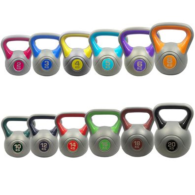 Kettlebell Schwunghantel Kugelhantel Rundgewicht Farbe Kunststoff F 2-20 kg