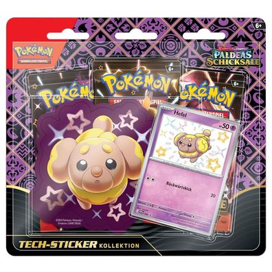 Hefel | 3 Booster-Packs & Sticker | Pokemon Sammel-Karten deutsch