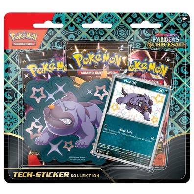 Mobtiff | 3 Booster-Packs & Sticker | Pokemon Sammel-Karten deutsch