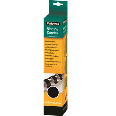 Fellowes Plastikbinder?cken, DIN A4, 21 Ringe, 8 mm, schwarz