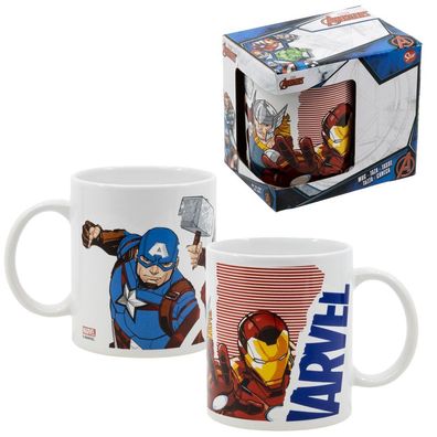 Keramik Tasse | Marvel Avengers | 325 ml Henkel-Becher Geschenkbox