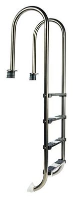 Stainless Steel Leiter Poolleiter SLIM 4-steps - for pool over 1.30m max Wasserhöh