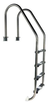 Stainless Steel Leiter Poolleiter Standard 4-steps - for pool over 1.30m max Wasse