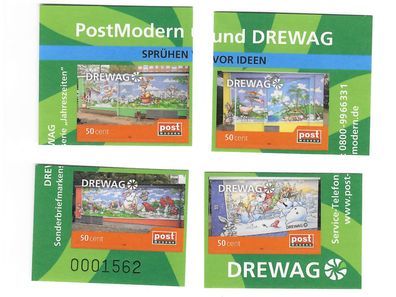 Post Modern Dresden, DREWAG II, 4 x EM aus Block * * , 2011, selbstklebend