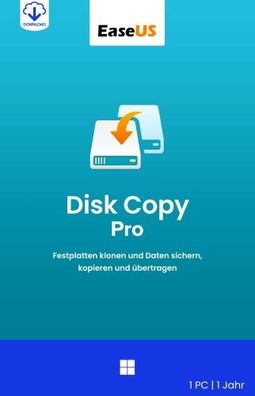 EaseUS Disk Copy Pro / Windows / 1 PC / 1 Jahr / KEY (ESD)