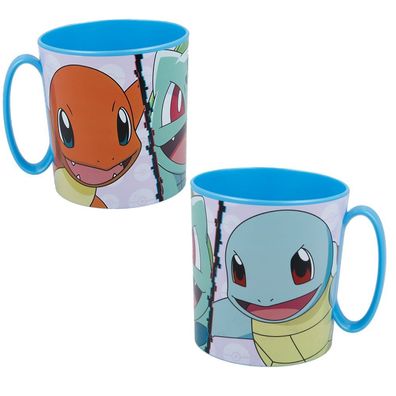 Kinder Tasse | Pokémon | 350 ml | Kunststoff | Henkel-Becher | Trink-Becher