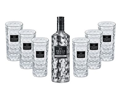 Three Sixty Set Mixcompany Geschenkset Three Sixty Vodka Wodka 1,5L 1500ml (37,