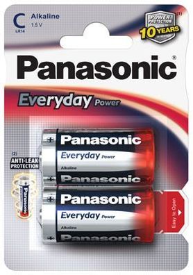 Panasonic - Everyday - LR14 / Baby C / AM2 / MN1400 / Mezza Torcia - 1,5 Volt