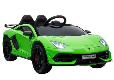 Kinderfahrzeug Lamborghini Aventador Grün Ledersitz EVA-Reifen Auto