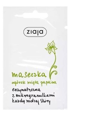 Ziaja, Gurke und Minze, Enzym-Maske, 7ml