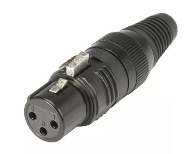 Hicon "HI-X3CF-G" / 3-polige XLR-Buchse female / 24k Federkontakte / Metall