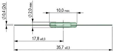 MEDER - Reedkontakt - KSK1A87-1520 - 1xA 0,5A 10W 15-20AT