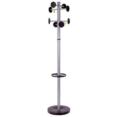 ALBA PMSTAN3 M ALBA Garderobenständer "PMSTAN3", 8 Haken, metallgrau