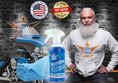 Shinykings Wash & Shine BIKE , Motorrad, Moped, Roller - Wasserloser Schnellreiniger