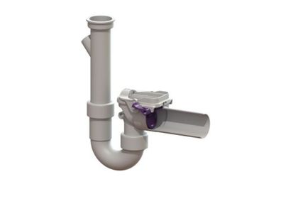 KESSEL Rückstauverschluss Staufix Siphon DN50, mit Anschluss für Waschmaschine 73052
