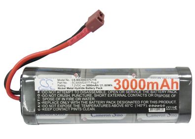 Ersatzakku - CS-NS300D37C115 - RC CS-NS300D37C115 - 7,2 Volt 3000mAh Ni-MH