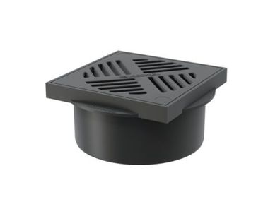 KESSEL Aufsatzstück Schlitzrost schwarz, 200 x 200 mm, K 3 48964