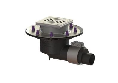 KESSEL Objektablauf Ecoguss Pressfl. DN 50, seitlich, Designrost 48758.63