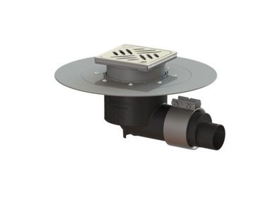 KESSEL Objektablauf Ecoguss Klebeflansch DN 50, seitlich, Designrost 48558.63