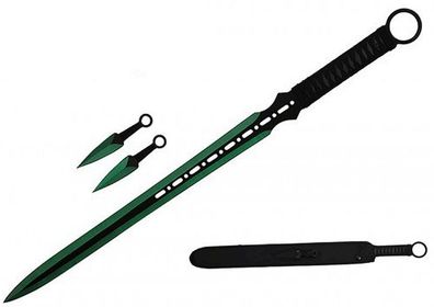 Ninja Schwert mit Kunai und Saya