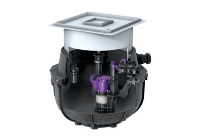 KESSEL Hebeanlage Aqualift S Compact Tronic, GTF1200, Bodenplatte, befliesbar 281250X