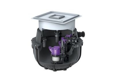 KESSEL Hebeanlage Aqualift S Compact Duo, GTF 1200, Bodenplatte, befliesbar 281230X