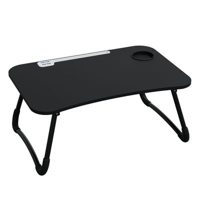 HAGO® Laptoptisch 60x40cm Schwarz Lapdesk klappbar USB Notebook Getränkehalter