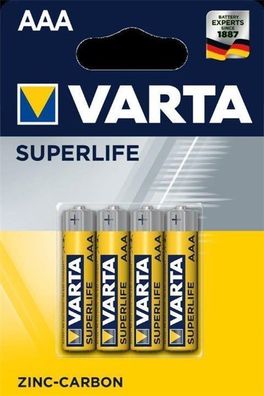 Varta - Superlife - R03 / AAA Micro / 2003 - 1,5 Volt Zinkchlorid Batterie