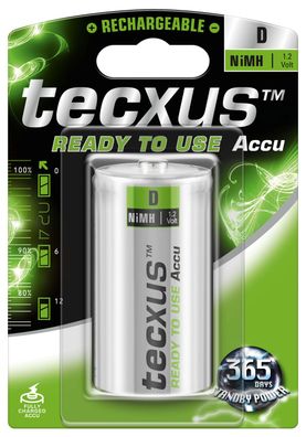 tecxus - Mono D - 1,2 Volt 8500mAh N-MH (RTU) - 1er Blister